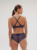 Plunging underwired bra - Midnight