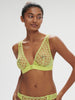 Underwired triangle bra - Lime