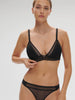 Soft cup triangle bra - Black