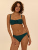 Underwired bandeau bikini top - Emerald green
