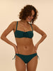 Underwired bandeau bikini top - Emerald green