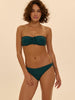 Underwired bandeau bikini top - Emerald green