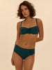 High-waist bikini brief - Emerald green