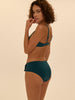 High-waist bikini brief - Emerald green