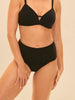 High-waist bikini brief - Black