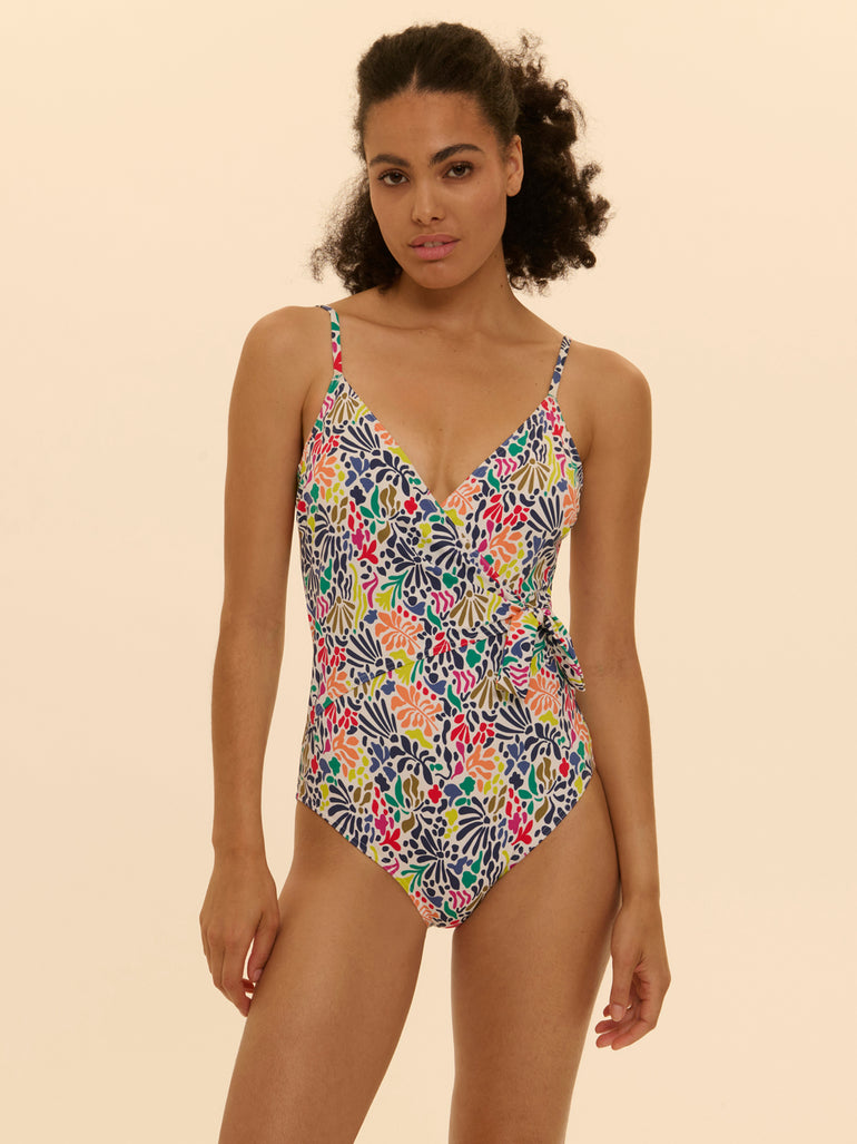 Wireless Molded One-Piece - Tropico white print