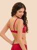 Plunging underwired bra - Opera Red