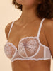 Half cup bra - White