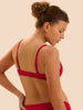 Plunging push-up bra - Opera Red