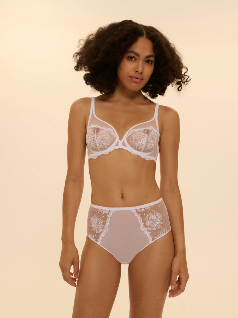 High-waist brief - White