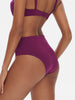 High-waist bikini brief - Blackberry