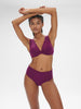 High-waist bikini brief - Blackberry