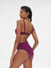 High-waist bikini brief - Blackberry