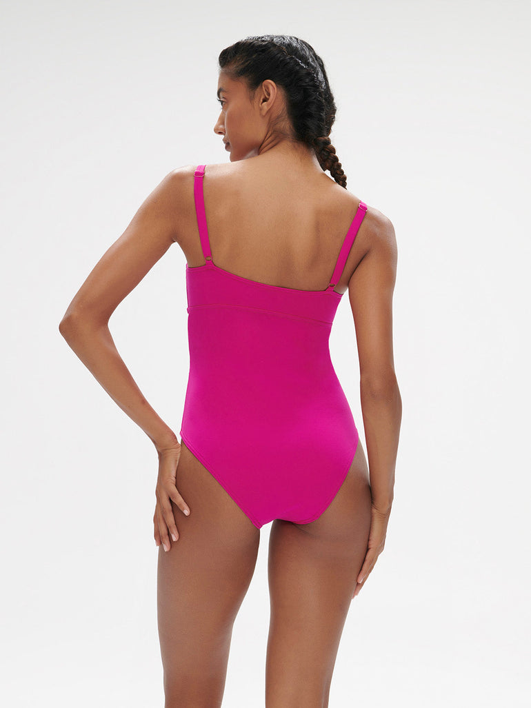 Underwired one-piece swimsuit - Hibiscus Pink
