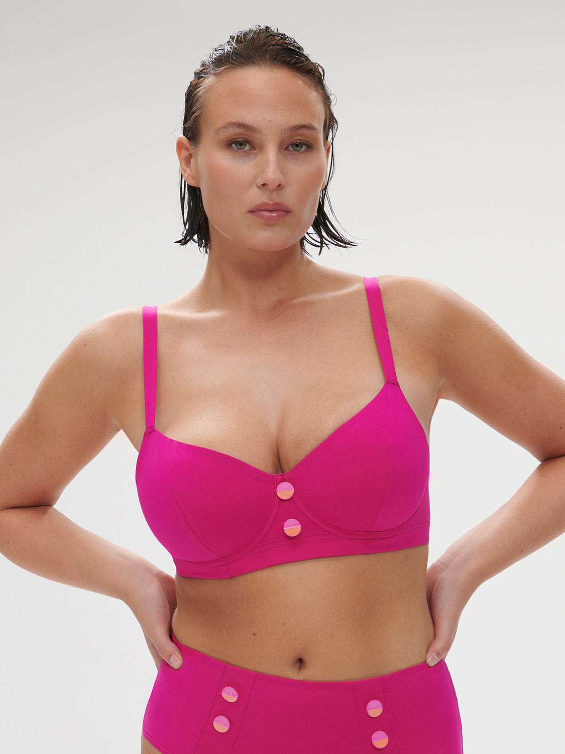 Underwired bikini top - Hibiscus Pink