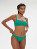 Underwired bandeau bikini top - Waterfall Green
