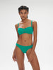 Underwired bandeau bikini top - Waterfall Green