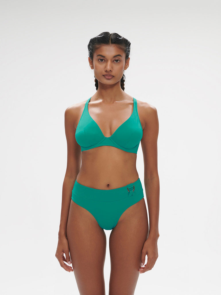 Wireless support bikini triangle - Waterfall Green