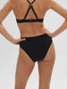 High-waist bikini brief - Black