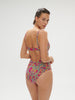 Underwired one-piece swimsuit - Menara Pink Print