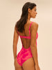 Underwired one-piece swimsuit - Bright Rose Print