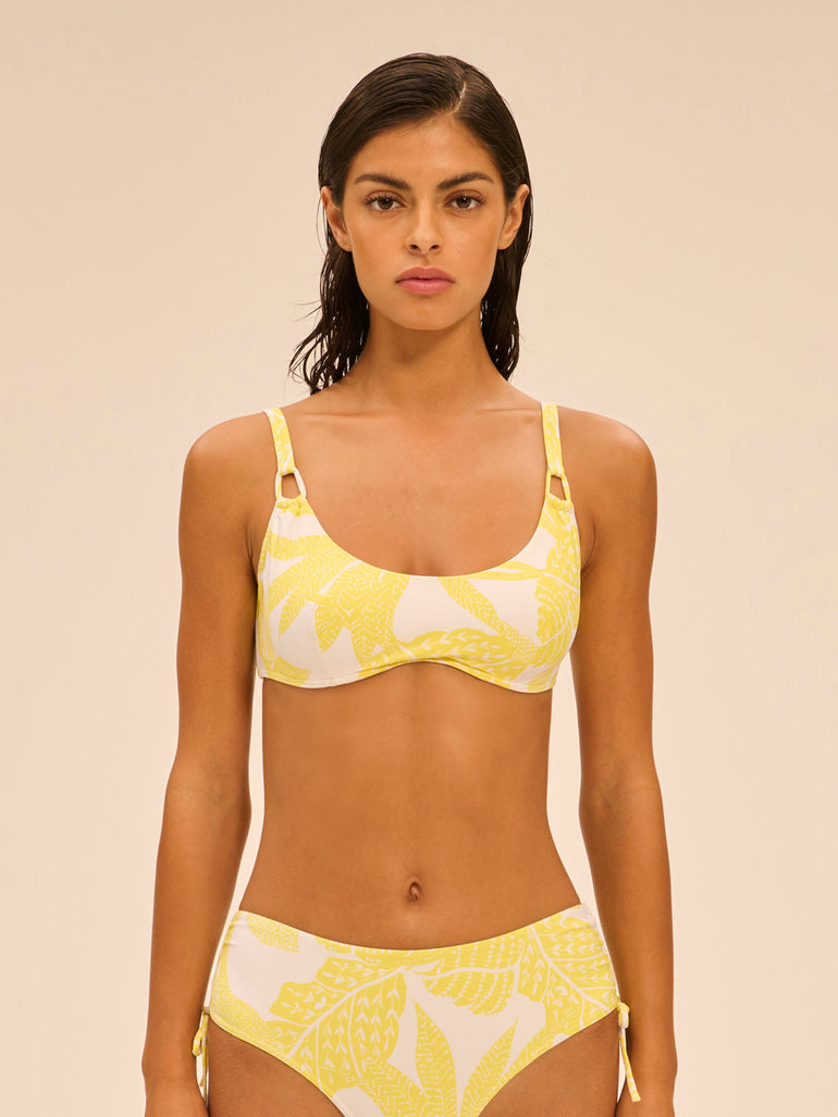 Underwired bralette - Plumeria Print
