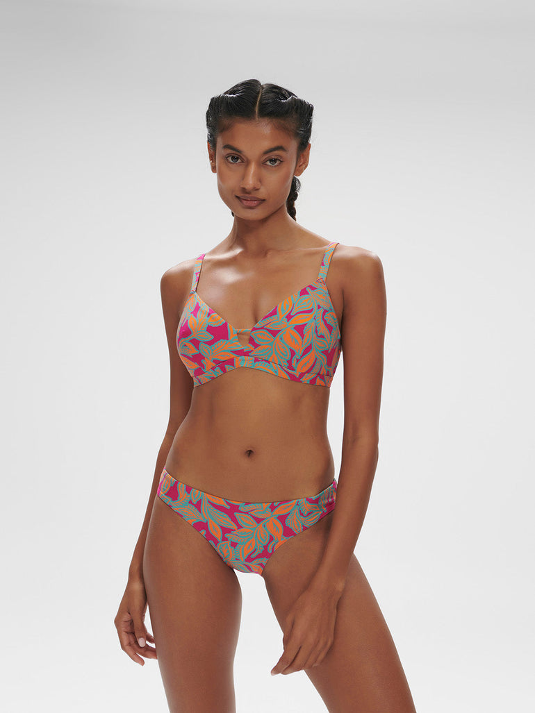 Underwired bikini triangle - Menara Pink Print