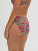 High-waist bikini brief - Menara Pink Print