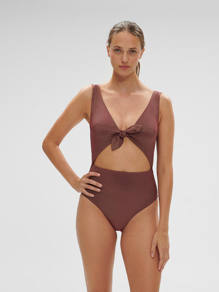 Wireless One-Piece - Lurex Dark Purple