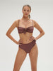 Wireless strapless bra - Lurex Dark Purple