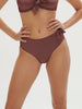 High-waist bikini brief - Lurex Dark Purple