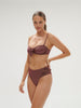 High-waist bikini brief - Lurex Dark Purple