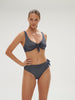 High-waist bikini brief - Lurex Midnight