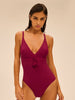Underwired one-piece swimsuit - Cranberry