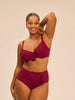 Underwired bikini top - Cranberry