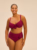 Underwired bikini top - Cranberry