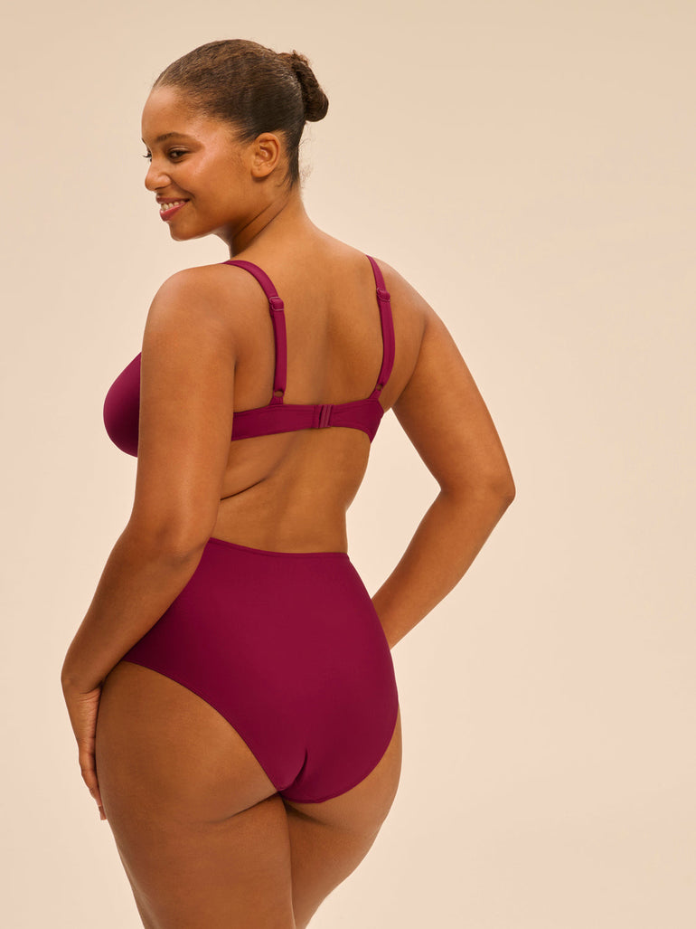 Underwired bikini top - Cranberry
