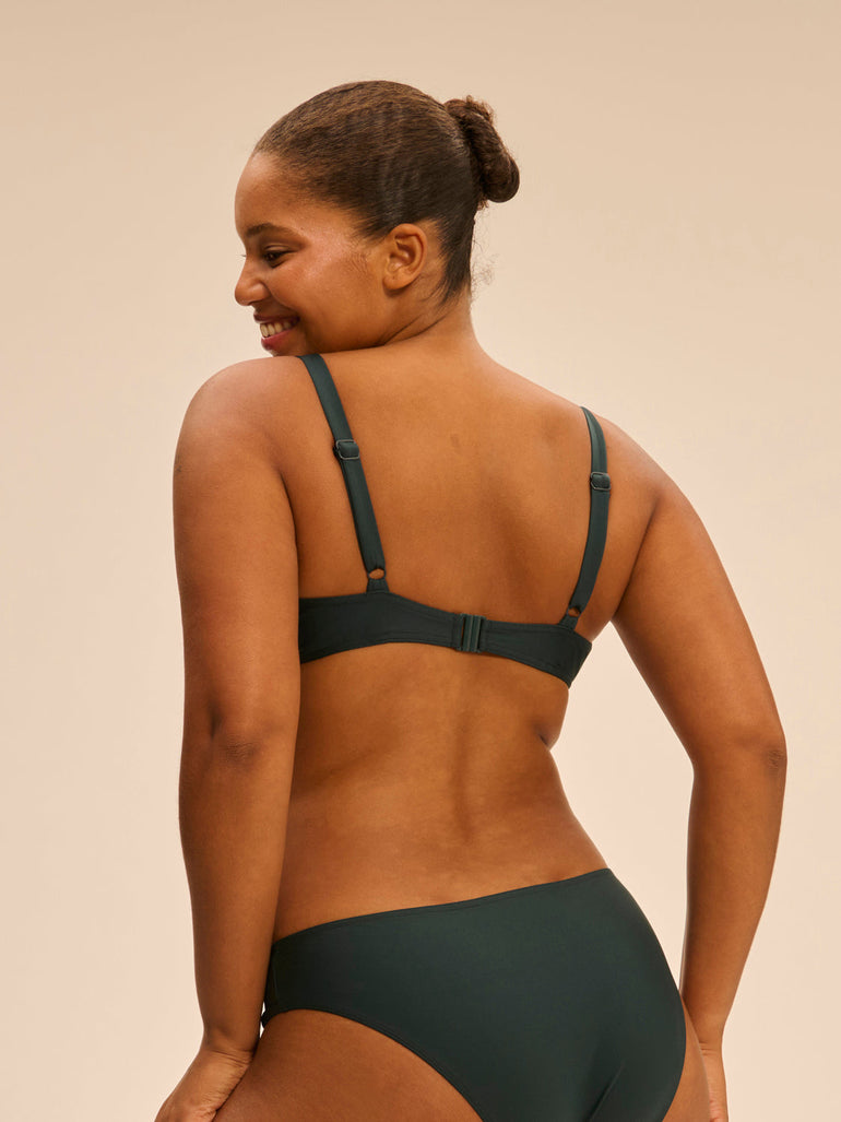 Underwired bikini top - Tropical Green