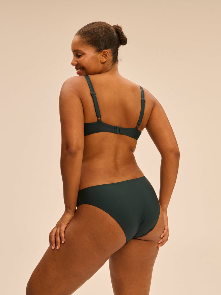 Underwired bikini top - Tropical Green