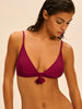 Wireless bikini triangle - Cranberry