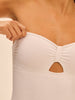 Wireless bandeau one-piece - White