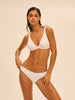 Underwired triangle bikini - White