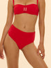 High-waist bikini brief - Scarlet