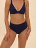 High-waist bikini brief - Navy