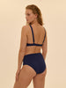 High-waist bikini brief - Navy