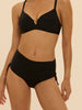 High-waist bikini brief - Black