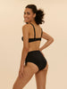 High-waist bikini brief - Black