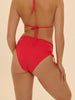 High-waist bikini brief - Flamingo