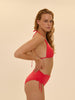 High-waist bikini brief - Flamingo