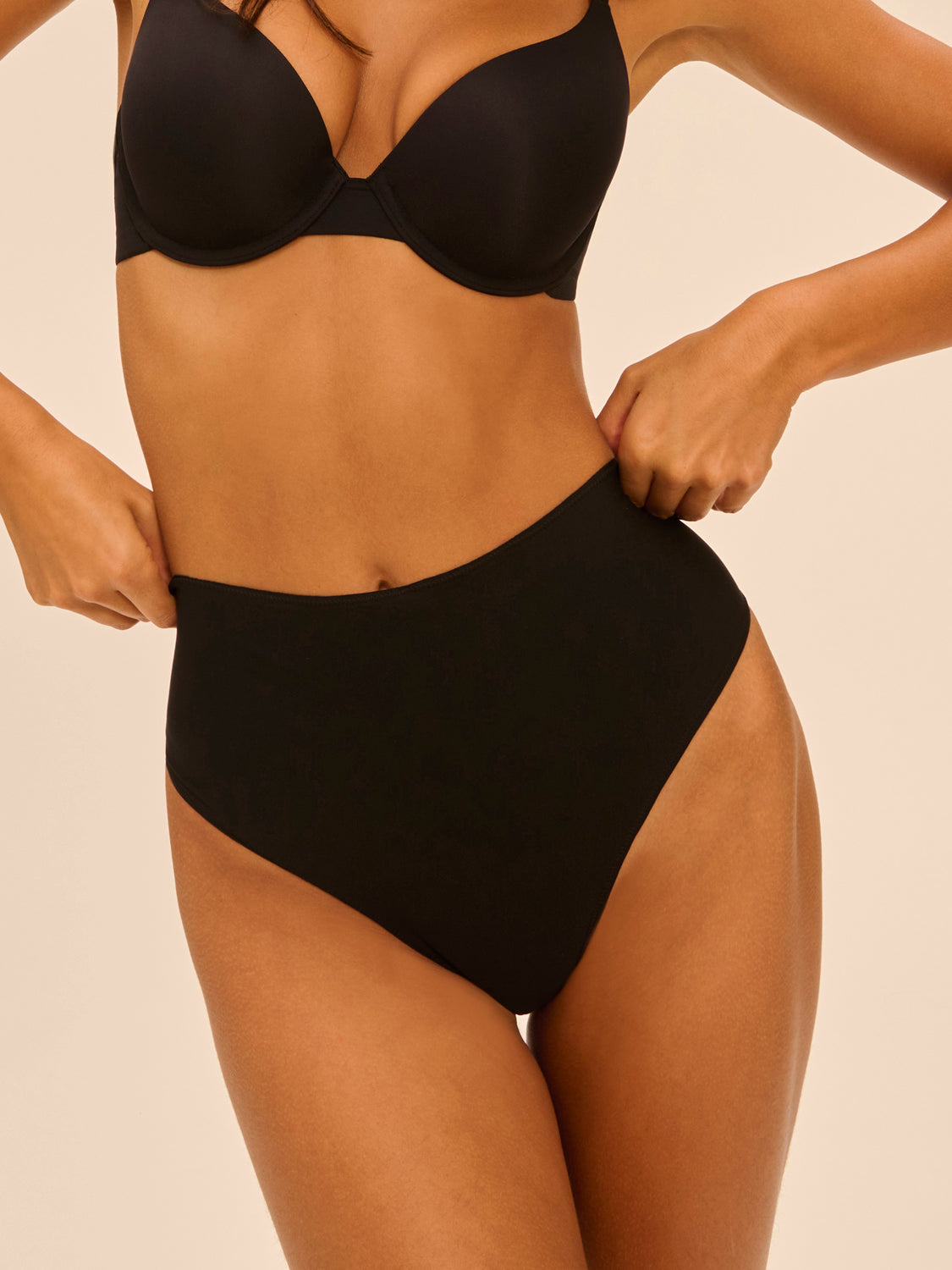 High waist shaper thong - Black